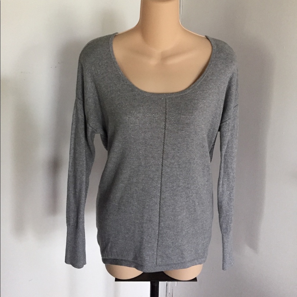 Gray scoop neck sweater medium
